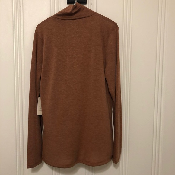A New Day Mock Neck Long Sleeve Rust Color Large - Picture 6 of 12